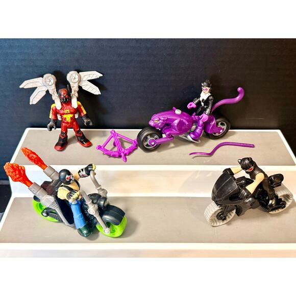 Fisher-Price Imaginext DC Cycle Vehicle Bane Huntress Catwoman firefly - Picture 2 of 6